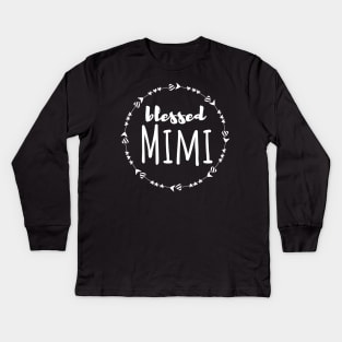 Blessed Mimi Tribal Arrow Kids Long Sleeve T-Shirt